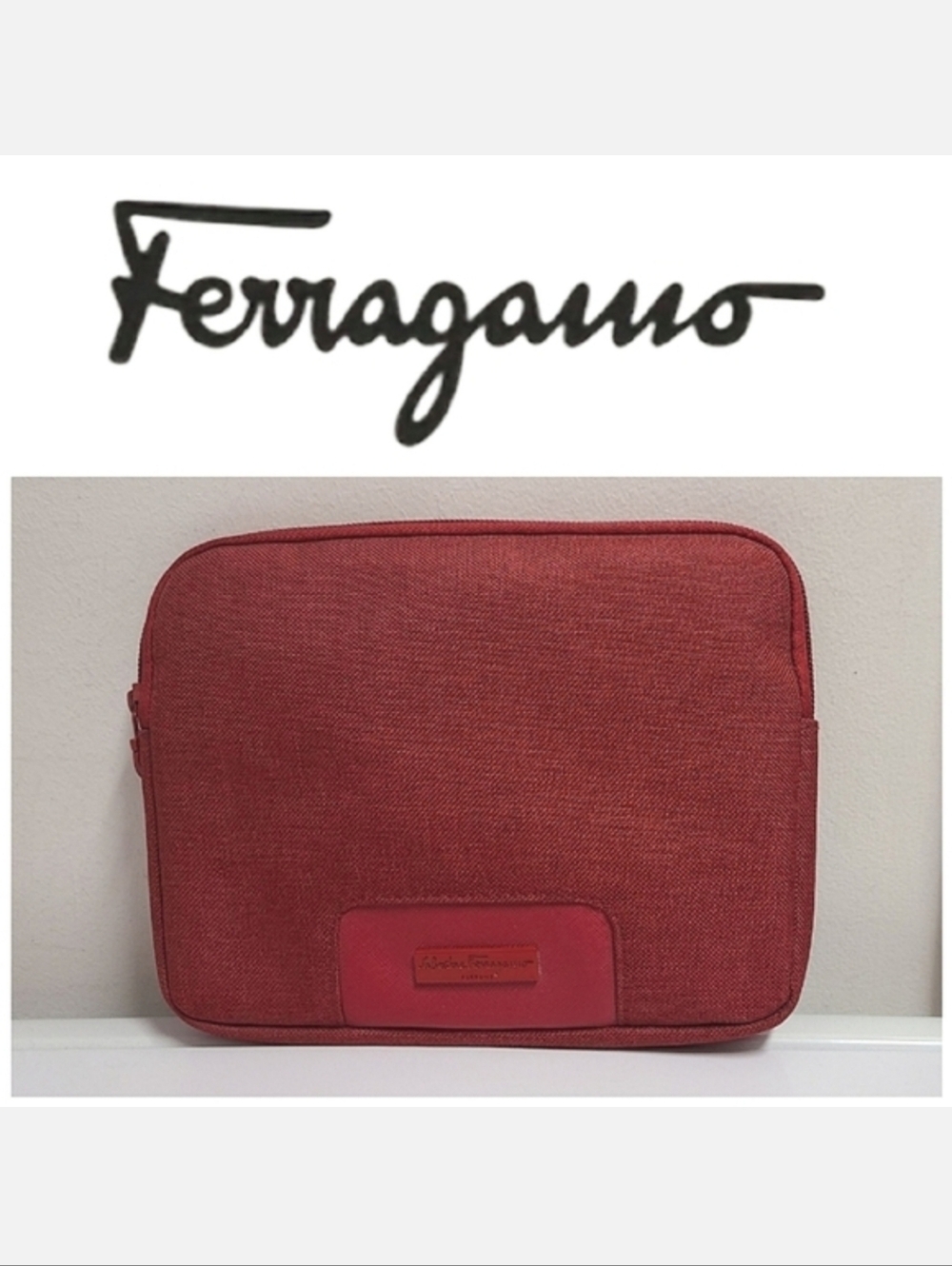Salvatore Ferragamo Parfums Special Edition Burgundy Red Avianca Accessory Case